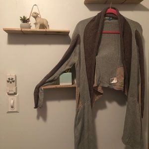 Asymmetrical colorblock Anthropologie cardigan